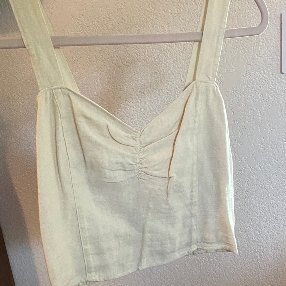 Abercrombie & Fitch Cream Crop Top